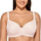 DELIMIRA Damen T-Shirt BH mit Bügel Nahtloser Große Größen Gepolstert Rose White 95D