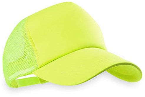 Generico Cappello Fluorescente da Baseball da Uomo Donna Fluo Estivo Cappello Visiera (Giallo)