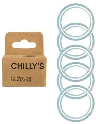 Chilly's 5er Set Ersatz-O-Dichtungsringe aus Silikon für 750ml Trinkflaschen, M_B750RINGBOX