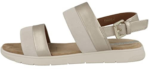 Geox Femme D Dandra, Lt Gold Off White, 36 EU