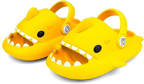 Lanivic Requin Chaussons Fille Pantoufles Mignon Claquettes Garçon Chaussures pour Piscine et Plage Antidérapant Douche Chaussons Maison d'été