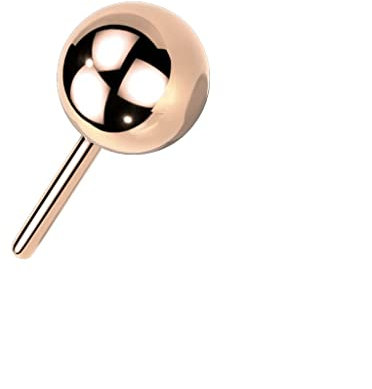 Paula & Fritz® Push-In Aufsatz Kugel Rosegold 3-mm Ball Titan-IUM Grade 23 Piercing Set Mehrfarbig Ohr-Stecker Labret Stud Nipple Straight Barbell