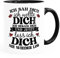 Moonworks® Kaffee-Tasse Spruch Liebe Ich sah dich und jetzt lass ich dich nie wieder los Geschenkidee Partner Verliebte weiß-innen-schwarz standard
