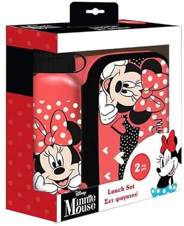 MINNIE Set botella cantimplora aluminio 500ml y sadwichera 800ml Mouse