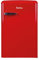 Amica KSR 361 160 R Kühlschrank mit Gefrierfach/Chili Red (Rot) / 88cm Höhe/Retro-Design/LED-Beleuchtung/Gemüseschublade