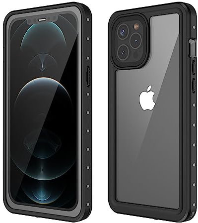 SRGDRR Waterproof Case For iPhone 14 13 11 Pro Max 12 Mini Diving Cover,Black,for iphone 13