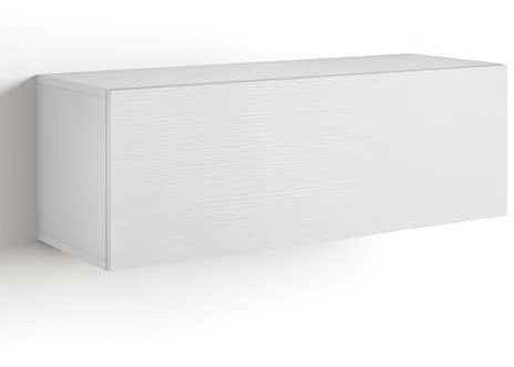 MOBILI FIVER, Hängeschrank Easy 104 mit Kipptüre, Esche Weiß, Made In Italy