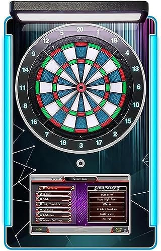 HDCCDM Electronic Dartboard, Electric Digital Dartboard with 24 Games, 18.5 Inch LED Screen, for Up To 4 Players, for Home Use, Bars, Dart Clubs