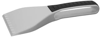Eiskratzer Auto - Eisschaber mit ergonomischen Griff für festen Halt - müheloses & maximale Kontrolle beim kratzen - Autozubehör mit robusten Zacken Made in Germany, Farbe:weiß/schwarz