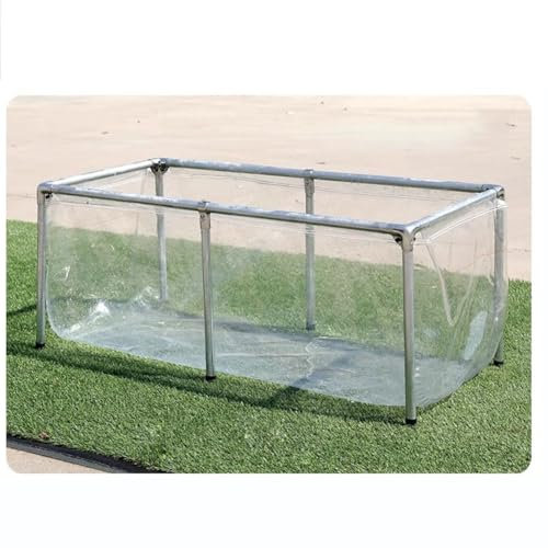 MUHM Piscinas Desmontables, Claro Depósito De Agua Visual Fácil De Observar con Acero Inoxidable Soporte, Fácil De Instalar For Pez Koi Mariscos (Color : Clear, Size : 150X300X61CM)