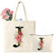 Sac Fourre-Tout Initiale Personnalisés, Tote Bag Initiale, Sac en Tissu avec Lettre, Cadeau pour Femme, Amie, Collègue, Anniversaire, Fête des mères, Mariage (J)