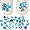 INBOLM Shoe Charms,30 PCS Blue Charms for Girls Women Accessories PVC Shoe Charms Fun Unique Decoration Bracelet Wristband Accessories for Adults Kids Birthday Party Gifts