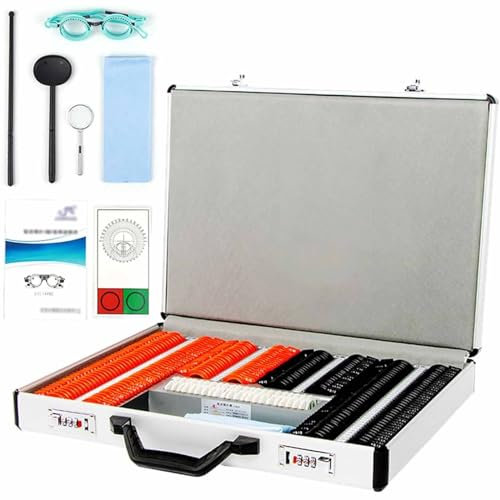 DDZJTPP 266 PCS Testlinsen-Set, Optisch Messbrille Linse Augenoptiker Mit Optometrie Testrahmen Für MRT Für Optiker Und Augenkliniken Geeignet