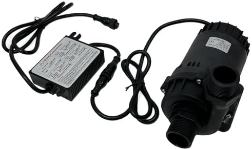 SHYSKY 24V DC 150W Heavy Duty Water Pump DC80E-24100S-1 150W 10m Lift 8000LPH Flow, Brushless Design, Submersible, Low Noise, Stable Circulation Cooling System for Yacht Auto Application