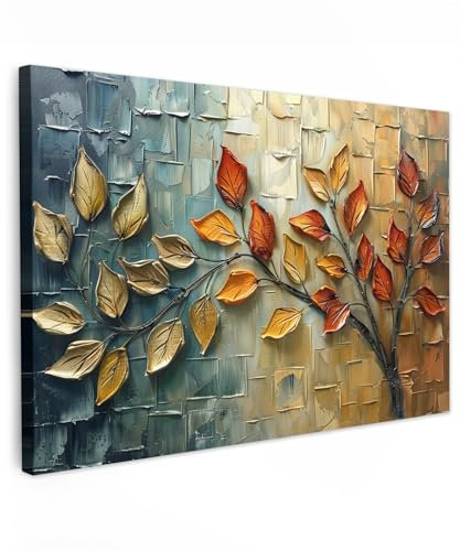 MuchoWow© Stampa Su Tela 30x20 cm Decorazioni Pareti Canvas Grandi Dimensioni Quadri Con Cornice Moderni Quadro Soggiorno Foto Camera Da LettoArte - Fogliame - Marrone - Moderno - Natura