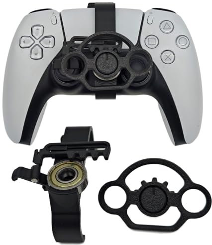 BeisDirect Mini Lenkrad für PS5 und PS5 Slim Game Controller, Auxiliary Ersatzzubehör 3D Druck Mini-Lenkrad Ersatz Zubehör für PlayStation 5 Slim Rennspiele