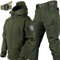 MHNFGDSE Hommes Tactique Uniformes Militaire Étanche Armée Combat Costume Ensembles Camouflage Softshell Veste Pantalon Chasse Vêtements ACU Treillis Militaire Hunting Clothing Homme,D,M