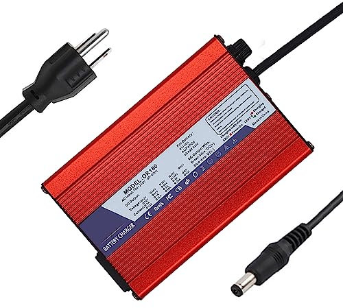 SHANRROW Lithium Battery Charger Golf Cart Battery Charger 6-10 Hours Full Charged Smart Charger with Trickle Charger for Car,Truck,Motorcycle,Lawn Mower,Lead Acid Batteries,Plug A,88.2V (21S)