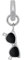 Amor Charm 925 Sterling Silber Damen Charms, 2 cm, Schwarz, Sonnenbrille, Kommt in Schmuck Geschenk Box, 2038520