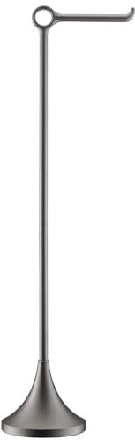 simpletome Porta Carta Igienica Da Terra, Base Ponderata Stabile, Design Moderno, Semplice E Aerodinamico (Grigio Nichel)