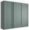 WIEMANN Schwebetürenschrank Landhausstil Kleiderschrank 250cm breit, Salbeigrün Dekor, Höhe 217cm, Marlow