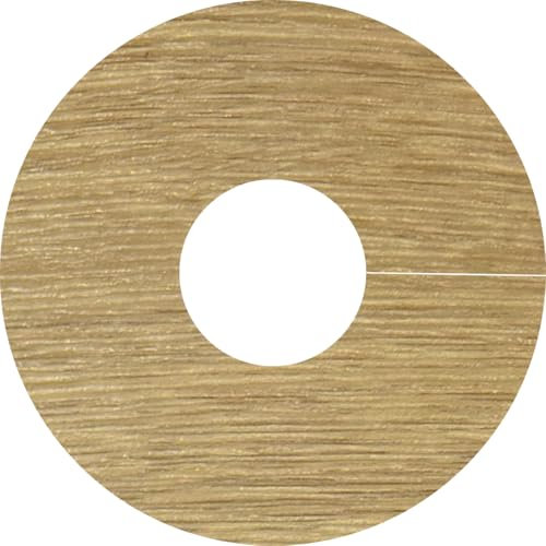 Self-Adhesive Radiator Pipe Covers, Collars, Surrounds, Rose 15mm for Laminate, Engineered, Vinyl Flooring (Natural Oak)