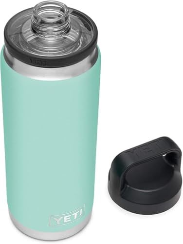 YETI Rambler Bottle Chug, Vaccum Insulated Stainless Steel Bottle with Leakproof Chug Cap, Seafoam, 26 oz (760 ml)