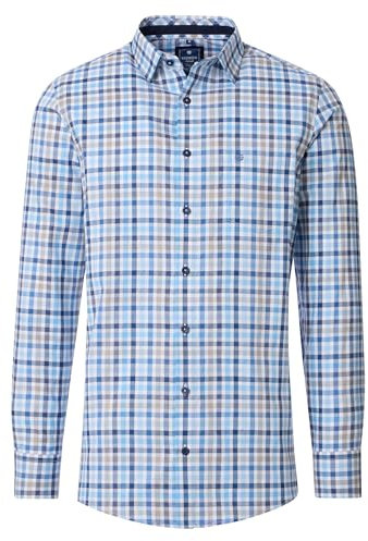 Redmond Freizeithemd kariert Comfort Fit Blau XXL