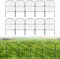 Hanured 10Pcs Valla de jardín, Vallas Decorativas para Jardín, Vallas para Jardín Metalicas, para Perros Jardín Metalicas Barrera de Animales