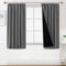 H.Versailtex 100% Blackout Curtains for Bedroom, Pencil Pleat Black Out Living Room Curtains Super Soft Thermal Insulated Curtain Pair Panel with Tiebacks, W46x L54 Inch, 2 Panels, Charcoal Grey