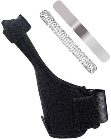 ZEXIJOW Orthèse de pouce droite et gauche,Orthèse amovible pour rhizarthrose avec barre de fixation du pouce en aluminium et barre à ressort remplaçable,Pour les mains,L'arthrite et la tendinite