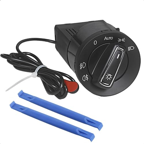 LithTor Automatischer Lichtschalter mit Lichtsensor 1C0941531 3BD941531 | Scheinwerferschalter für VW Golf MK4 Bora Passat B5 Polo 9N New Beetle Sharan für Seat Alhambra für Skoda Octavia I T5