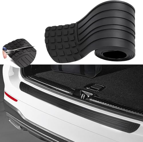 VAPORVERSE Stoßstangenschutz aus Gummi für Nissan Qashqai J10 J11 J12 2019-2022, Flexibler Ladekantenschutz Gummi Kratzfestes Zubehör für Die Heckstoßstangenschutzleiste