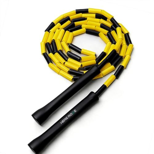 Beaded Skipping Rope, Beaded Jump Rope With Unbreakable Handles & Shatterproof Beads for Enhanced Fitness Training, Adjustable 3M Skipping Rope for Adults, Men & Women