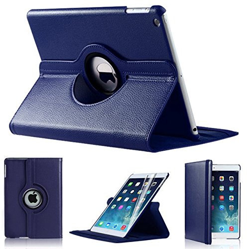 iPad Air 2 Case [Corner Protection] - Slim Fit Premium Pu Leather Folio Case For iPad Air 2 (BLUE)
