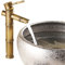 SportTent Waterfall Sink Mixer Tap Spout Tall Bathroom Kitchen Countertop Faucet Taps Antique Brass Finish Retro (B)