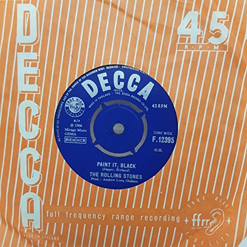 THE ROLLING STONES, paint it, black, B side lon long while, F. 12395, 7 single