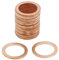 sourcing map 30Pcs 18mm Diámetro Interior Arandelas Planas de Cobre Alquiler de Juntas de Estanqueidad