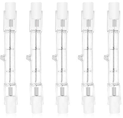 Bonlux 100W 78mm R7s Halogenlampe Dimmbar 1500lm Warmweiß 2800K AC220-240V Typ J Projektor Bleistift lineare Glühbirne mit doppeltem Ende für Arbeit, Haus, Büro, etc (5pcs)