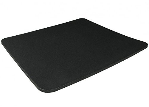 CableStop ® 6MM PLAIN BLACK BLUE GREEN YELLOW RED GREY FABRIC MOUSE MAT FOAM BACK PC DESKTOP COMPUTER LAPTOP MOUSE PAD (Black)