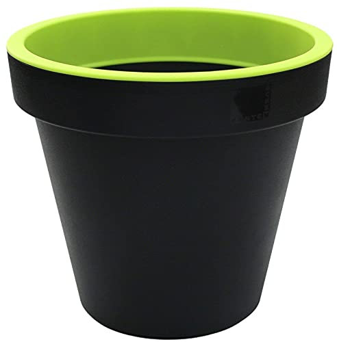 Rammento Bright Lime Green Flower Plant Pots - Indoor and Outdoor Planters, Add a Vibrant Pop of Colour to Your Garden or Patio - Suitable for Various Plant Types