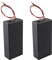 HALJIA 2PCS 2 × 3.7V 18650 Battery Holder with Cover, 18650 × 2 7.4V Plastic Battery Storage Box with ON/OFF Switch and Wire Leads 2 Solts, Holder Case for 3.7V 18650 Battery