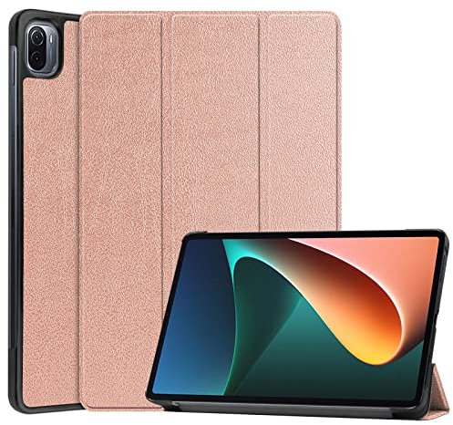 BaiBaiDY Cover per Xiaomi Mi Pad 5 Pro, Custodia Protettiva Ultra Leggera con Funzione Sleep/Wake Automatica, Custodia per Xiaomi Mi Pad 5 Pro Tablet.(Oro rosa)