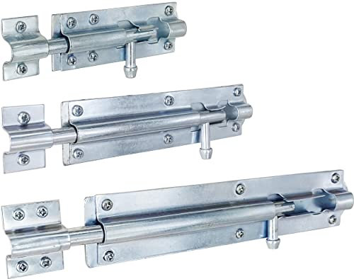 IRONTITE® 2 Pack Tower Bolt - 100mm (4) Slide Bolt, Can Be Used As Sliding Door Or Garden Gate Lock, Suits Internal Or External Use