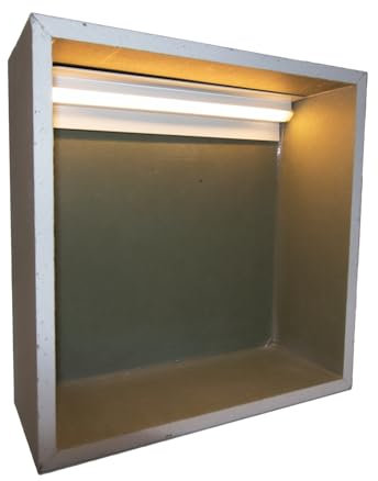 Alupona Duschnische mit Beleuchtung I 30 cm x 30 cm I LED Wandnische aus Gipskarton I Badnische 112,5 mm tief mit LED-Streifen für Trockenbau & Massivwände I Duschablage mit Licht I neutralweiß 4000K