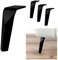 P17- Robin | Set 4 Füße + 16 Schrauben |Farbe: Schwarz Matt | H.15 | Beine für Sofas, Möbel, Schränke, Sessel | Metallfüße für Modernes und Elegantes Design
