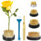 4 Stück Kenzan Blumendekoration, Blumenarrangement Runder, Blumenhalter Ikebana, Blumenarrangement Tool, mit Gummischutzringedelstahl Ikebana, für High-end-clubs, Gärten, Hotels