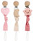 ALTcompluser 3 Pcs Dummy Clips, BPA Free Soother Pacifier Chain Holder Clips, Personalised Dummy Strap for Unisex Boys Girls Baby and Newborn (Pink)