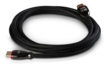 Teufel Câble rond HDMI 2.1 - Le câble HDMI haute vitesse prend en charge comme par exemple 4K 3D à 50/60p et transmission 8K (noir, 2,0 m)