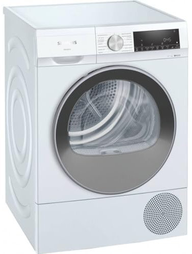 SIEMENS WQ33G2D0ES - Secadora de bomba de calor A+++ libras de instalación 60 cm. 8 kg blanco pantalla LED filtro de Facil LIMPIIEZA